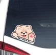 Custom Cream Pomeranian Spitz Car Window Laptop Bottle Sticker Decal