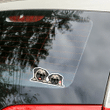Two Pugs Dog Car Window Laptop Bottle Sticker Decal