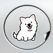 Samoyed Smiling Dog Car Window Laptop Bottle Sticker Decal