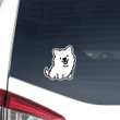 Samoyed Smiling Dog Car Window Laptop Bottle Sticker Decal