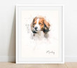 Custom pet portrait from photo Poster Canvas