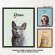 Custom Memorial Pet Portrait With Angel Wings & Halo Poster Canvas