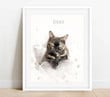 Custom pet portrait from photo Poster Canvas
