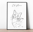 Custom Line Art Pet Drawing from Photo Poster Canvas
