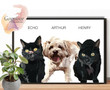 Multiple Pet Portrait Family Pet Canvas Poster prints