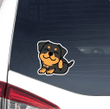Rottweiler Scratching Car Window Laptop Bottle Sticker Decal