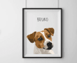 Custom Pet Portrait | Dog Portrait | Pet Owner Gift Poster, Canvas