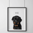 Custom Pet Portrait | Dog Portrait | Pet Owner Gift Poster, Canvas