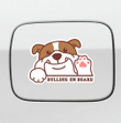 English Bulldog On Board Car Window Laptop Bottle Sticker Decal
