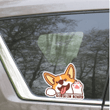 Red Corgi On Board Car Window Laptop Bottle Sticker Decal