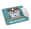 English Bulldog Mouse Pad / Kawaii English Bulldog Dog Gift Deskpad / Funny Laptop Accessories