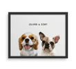 Custom Pet Portraits Poster Canvas (No frame)