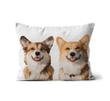 Custom Pet Portrait Dog Cat Lovers Linen Pillow