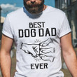 Personalized Dog's Name Shirts, Best Dog Dad Ever With Dog Paw and Human Hand
