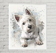 Dog Portrait Custom Painting from Photo | Custom Pet Canvas Poster