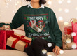 Christmas Cute fun ugly sweater with photo of dog cat partner Sweatshirt