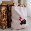 Custom Embroidered Pet Dog Cat Portrait Organic Tote Bag