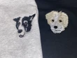 Custom Embroidered Pet Dog Cat Portrait Pet Picture