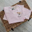 Custom Embroidered Pet Dog Cat Portrait Organic T-Shirt