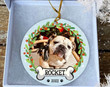 Christmas Custom Dog Cat Pet Portrait Name Gift Ornament