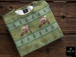 Green & White Customized Ugly Christmas Sweater With Pet Dog Cat Photo