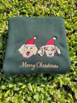 Christmas Custom Embroidered Pet Portrait Shirt