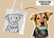 Pet Portrait Tote Bag/ Personalised Dog Cat Outline Drawing