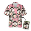 Custom Flowers Pattern Short-Sleeve Hawaiian Shirt (Pink Color)