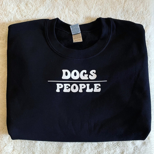 Dogs over people crewneck