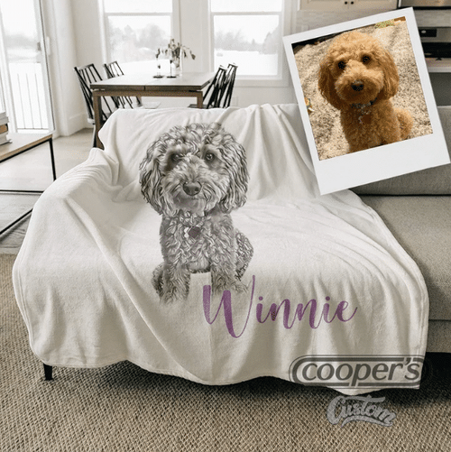 Custom Pet Blanket Using Pet Photo + Name Custom Dog Blanket