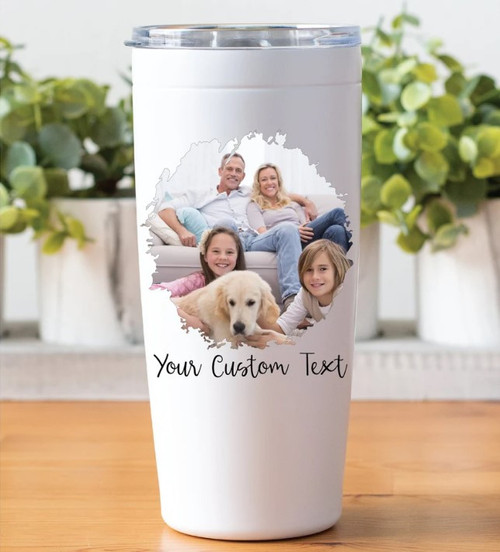 Custom Photo Gift for Dog Dad, Personalized Photo Cup for Dog Lover