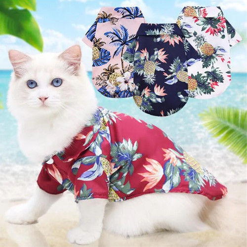 Summer Pet Clothing Hawaiian Dog & Cat Shirt