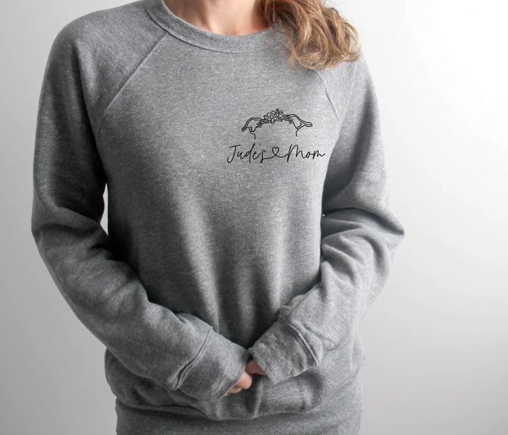 Custom Dog/ Cat Outline Inspired Pocket Sweatshirt