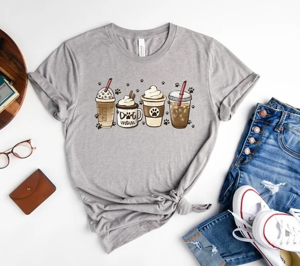 Coffee And Dog Mom T-Shirt