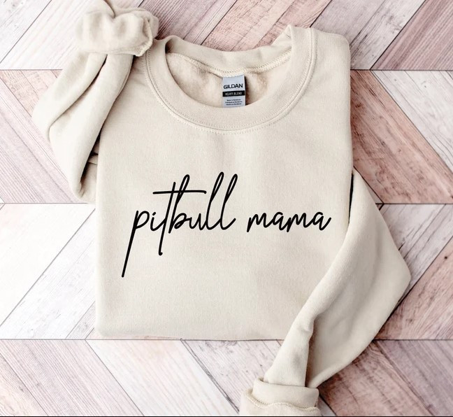 Pitbull Mama Dog Mom Sweatshirt