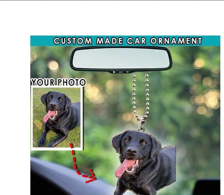 Pet Dog Personalized Car Ornament, Unique Gifts For Dog Lovers