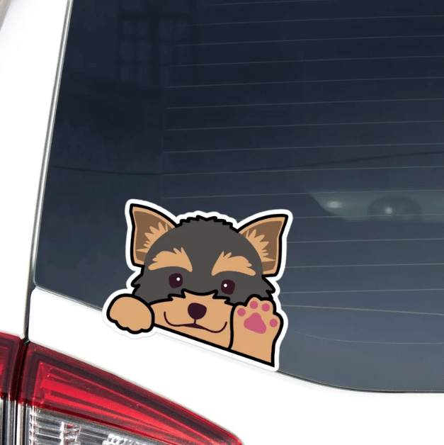 Yorkshire Terrier Car Window Laptop Bottle Sticker Decal