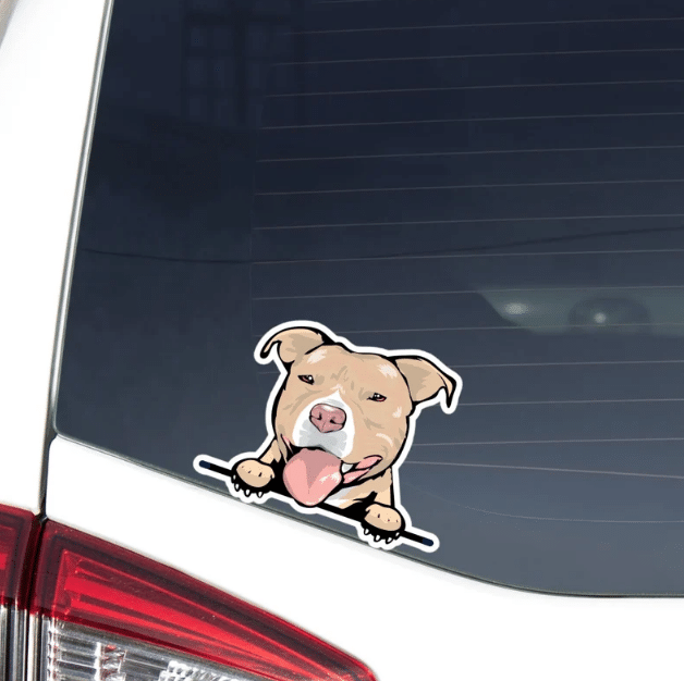 Fawn Pitbull Car Window Laptop Bottle Sticker Decal