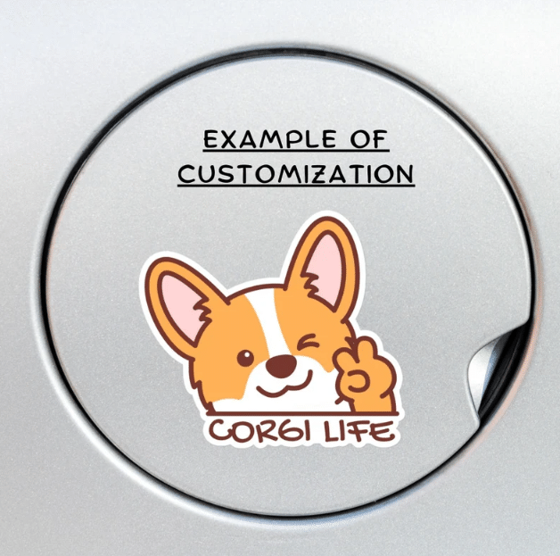 Custom Corgi Life Car Window Laptop Bottle Sticker Decal