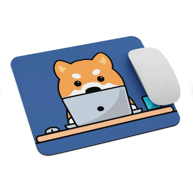 Shiba Inu Mouse Pad / Kawaii Shiba Inu Dog Gift Deskpad / Funny Laptop Accessories