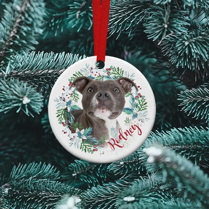Christmas Custom Pet Portrait Xmas Tree Ornament Gift Decoration