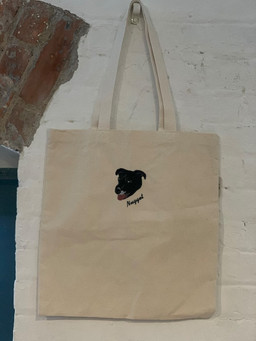 Custom Embroidered Tote Bag With Your Own Pet Dog Cat
