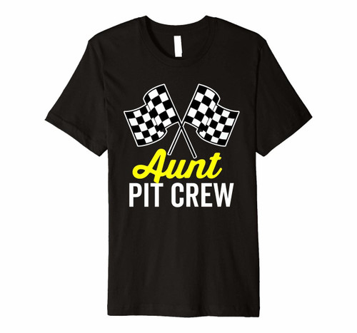 Aunt Pit Crew Shirt for Racing Party Costume Premium Dark