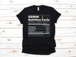 Gemini Unisex T-Shirt, Gemini Nutrition Facts, Birthday Astrological Sign, Gift For Gemini, Birthday Gift T-Shirt - ATMTEE