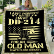 Veteran Blanket, Gift For Dad, I Do Have A DD-214 For An Old Man That's Close Enough Sherpa Blanket - ATMTEE