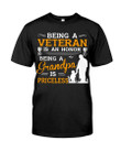 Veteran Shirt, Father's Day Shirt, Being A Veteran Is An Honor Being A Grandpa Is Priceless T-Shirt KM2805 - ATMTEE