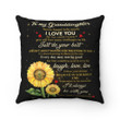 Personalized To My Granddaughter Never Forget How Much I Love You Sunflowers Pillow - ATMTEE