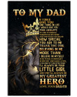 Personalized Lion King Dad Wall Art Canvas, Best Gift For Father's Day, To My Dad If I Could Give You Canvas - ATMTEE