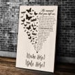 Personalized Mom Canvas, Gift For Mother's Day, The Moment That You Left Me Butterflies Dragonflies Heart Wood Canvas - ATMTEE