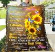 To My Daughter Blanket, Never Feel That You Are Alone, Gift For Your Daughter Blanket Sunflower And Butterfly Fleece Blanket - ATMTEE